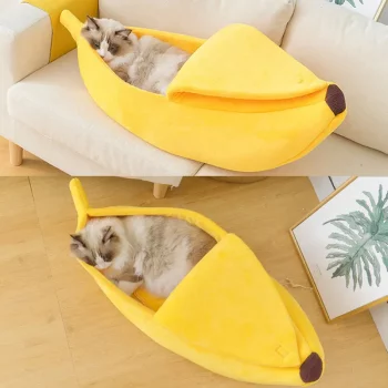 Novelty Banana Cat Cave Bed