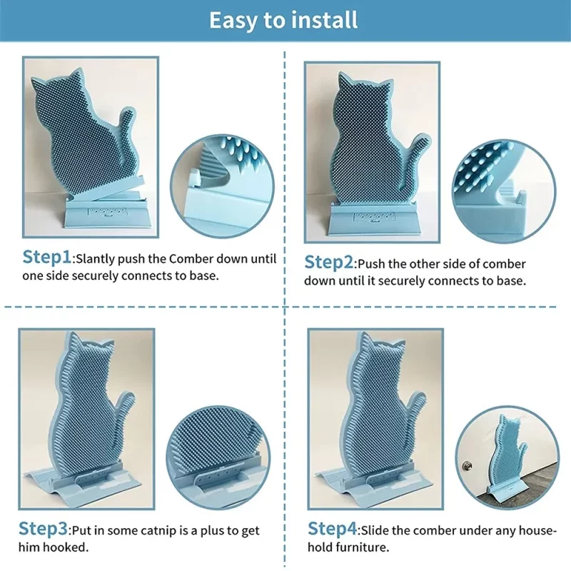Cat-Shaped Massage Brush Scratcher - Image 6