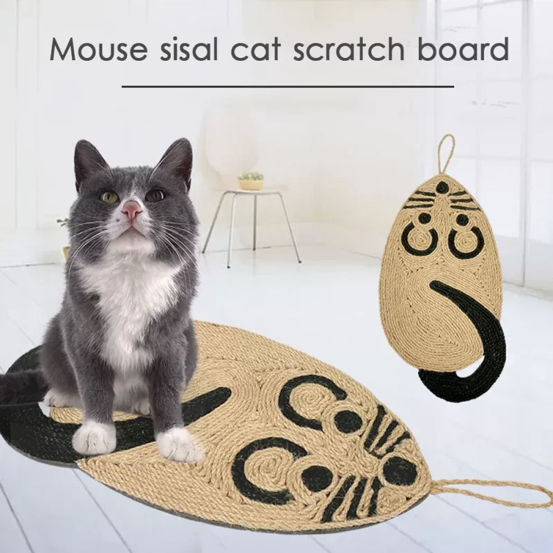 Cat Mouse Hanging Sisal Scratching Pad Mat - Image 2