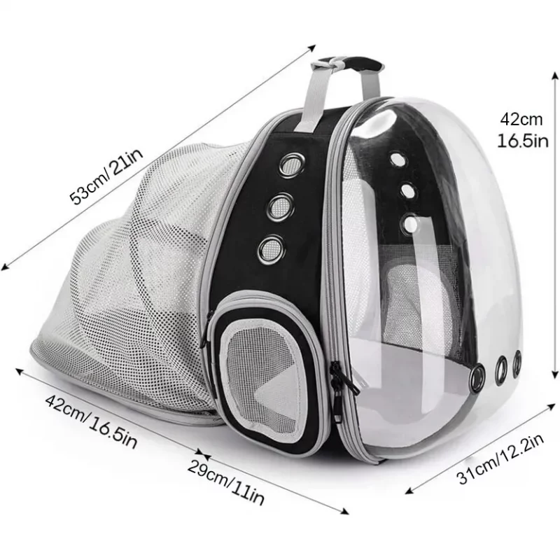 Expandable Transparent Capsule Backpack Pet Carrier Playpen - Image 3