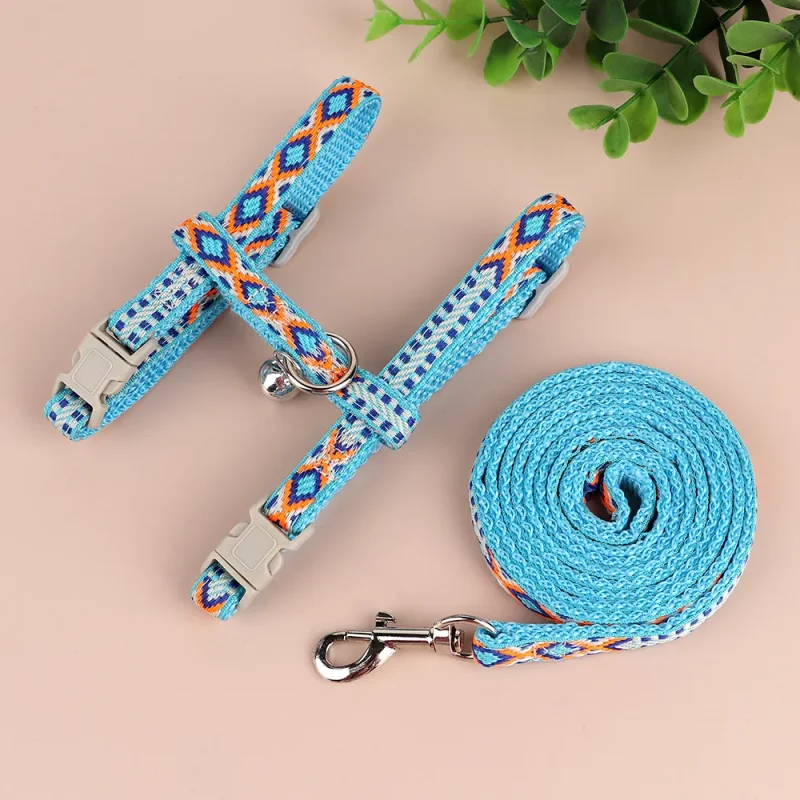 Colourful Zigzag Harness and Leash Set - Image 3