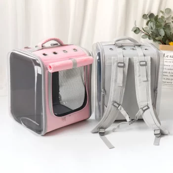 Mesh Transparent Sided Breathable Backpack Pet Carrier