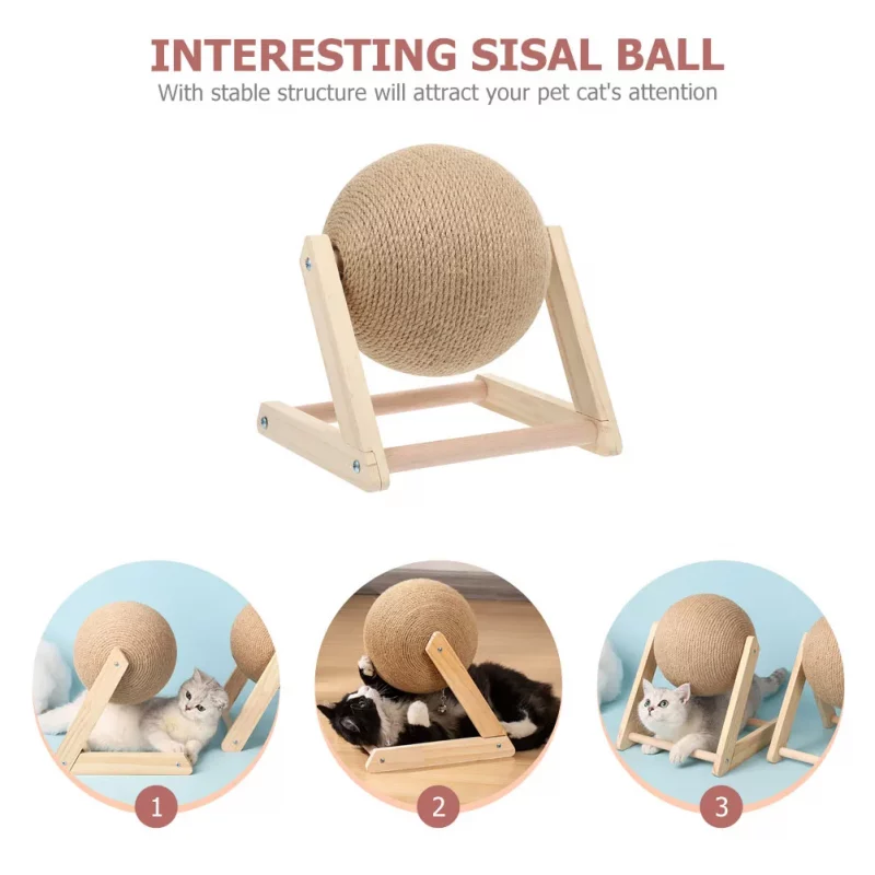 Sisal Rope Scratching Ball Toy - Image 3