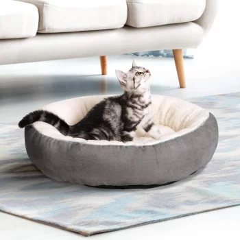 Round Plush Cushion Bed