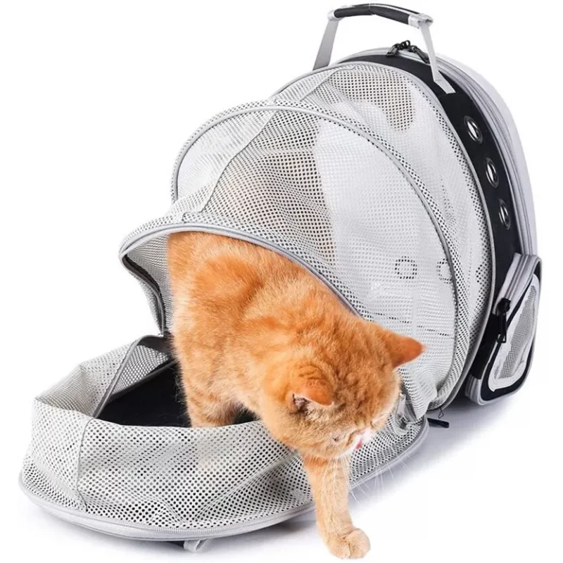 Expandable Transparent Capsule Backpack Pet Carrier Playpen - Image 8