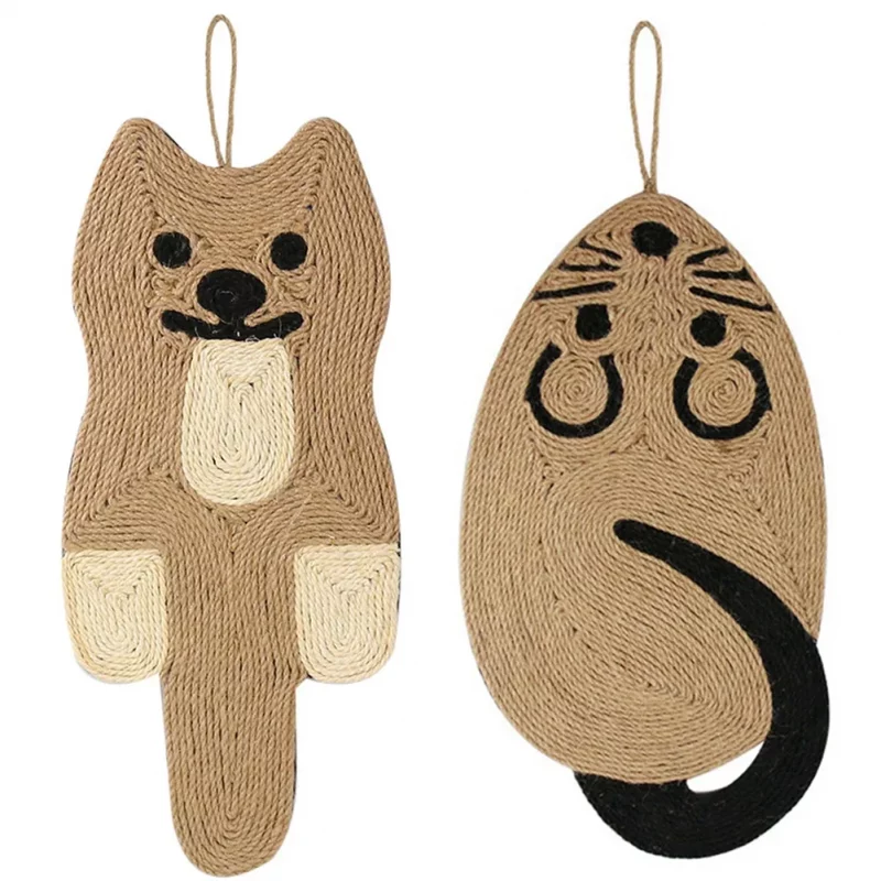 Cat Mouse Hanging Sisal Scratching Pad Mat