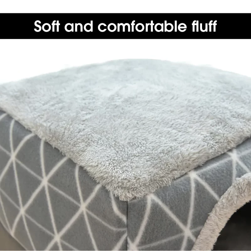 Cosy Plush 3-in-1 Cat Cave Bed - Image 5