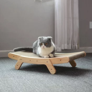 Wooden 3-in-1 Scratcher Lounge Bed