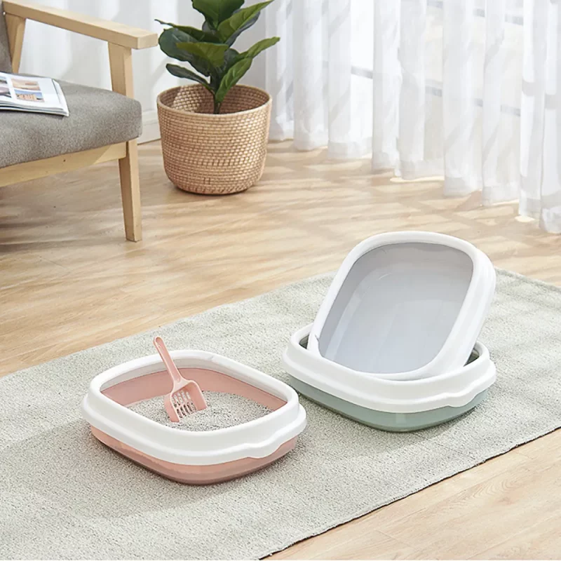 Anti-Splash Cat Litter Tray Box with Scoop - Image 2