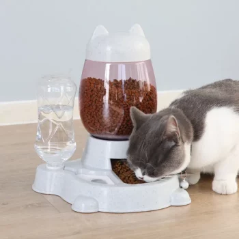 Large Capacity Cat Food Water Feeder Dispenser