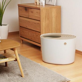 Large Round Top Entry Litter Tray Box