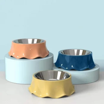 Round Stainless Steel Food Water Bowl