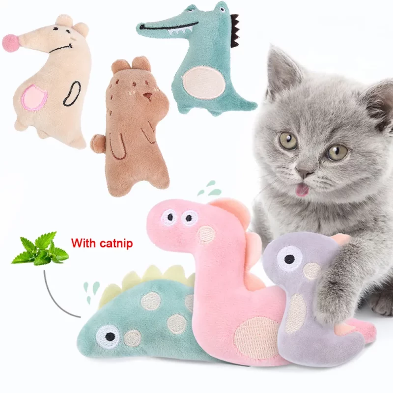 Plush Catnip Stuffed Chew Pet Toy (3 Pack) - Image 3