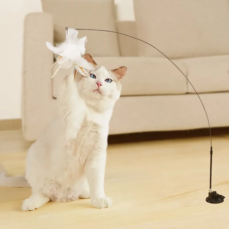 Bird Feather Bait Interactive Suction Cat Toy - Image 2