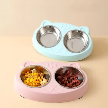 Cats Eyes Twin Feeding Bowl