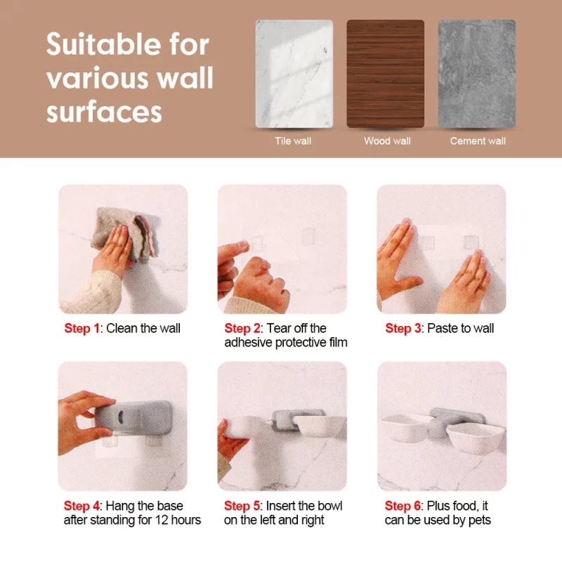 Wall-mounted Food Water Bowls - Image 6