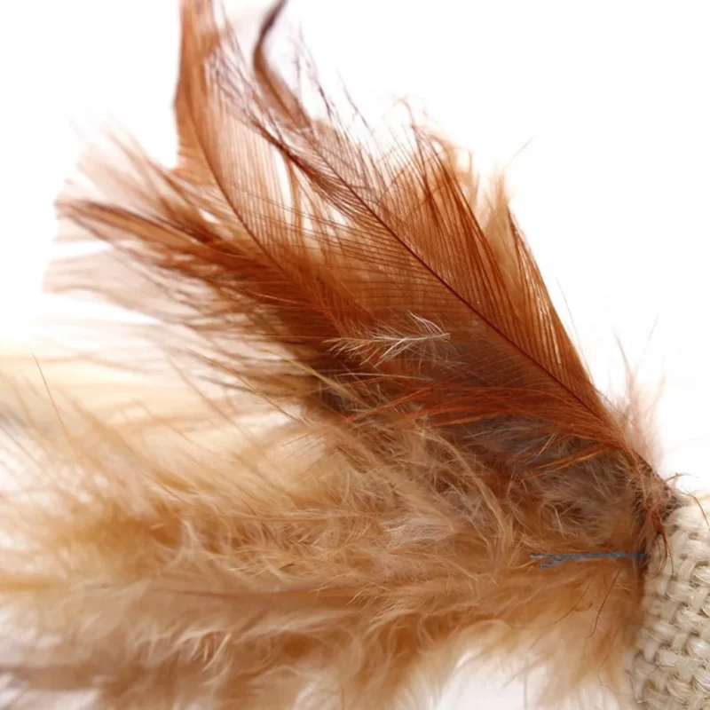 Wooden Mouse Feather Dangling Teaser Bell Cat Stick Wand Toy (2 Pack) - Image 6
