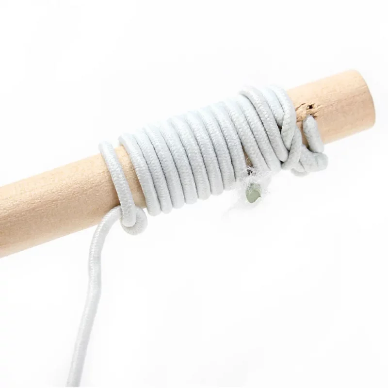 Wooden Mouse Feather Dangling Teaser Bell Cat Stick Wand Toy (2 Pack) - Image 5