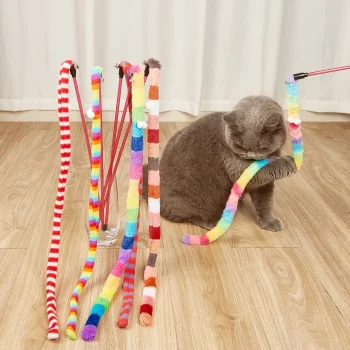 Caterpillar Bright Teaser Cat Stick Wand Toy (3 Pack)