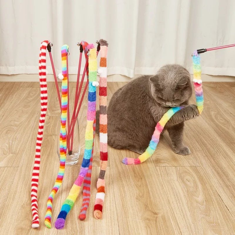 Caterpillar Bright Teaser Cat Stick Wand Toy (3 Pack)